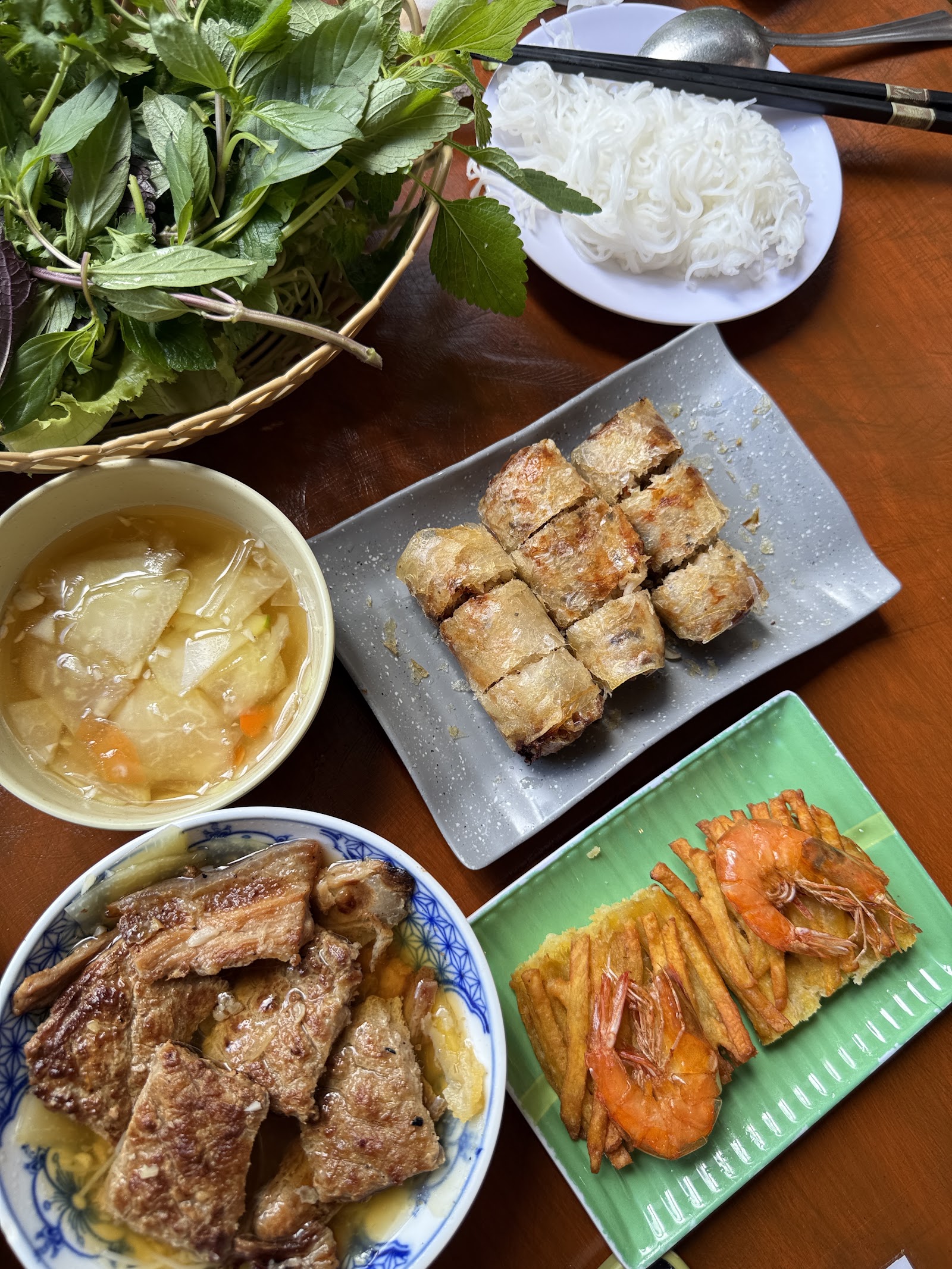 Nem cua bể — golden, crispy fried crab spring rolls