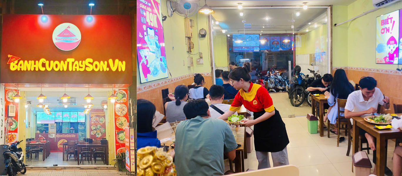 Không khí quán Bánh cuốn Tây Sơn MsSmile (đang chờ đợt chụp ảnh)