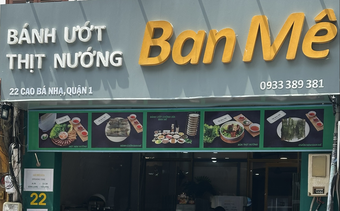 The Bánh Ướt Ban Mê storefront, 24–26 Nam Quốc Cang (pending the venue photo pass)