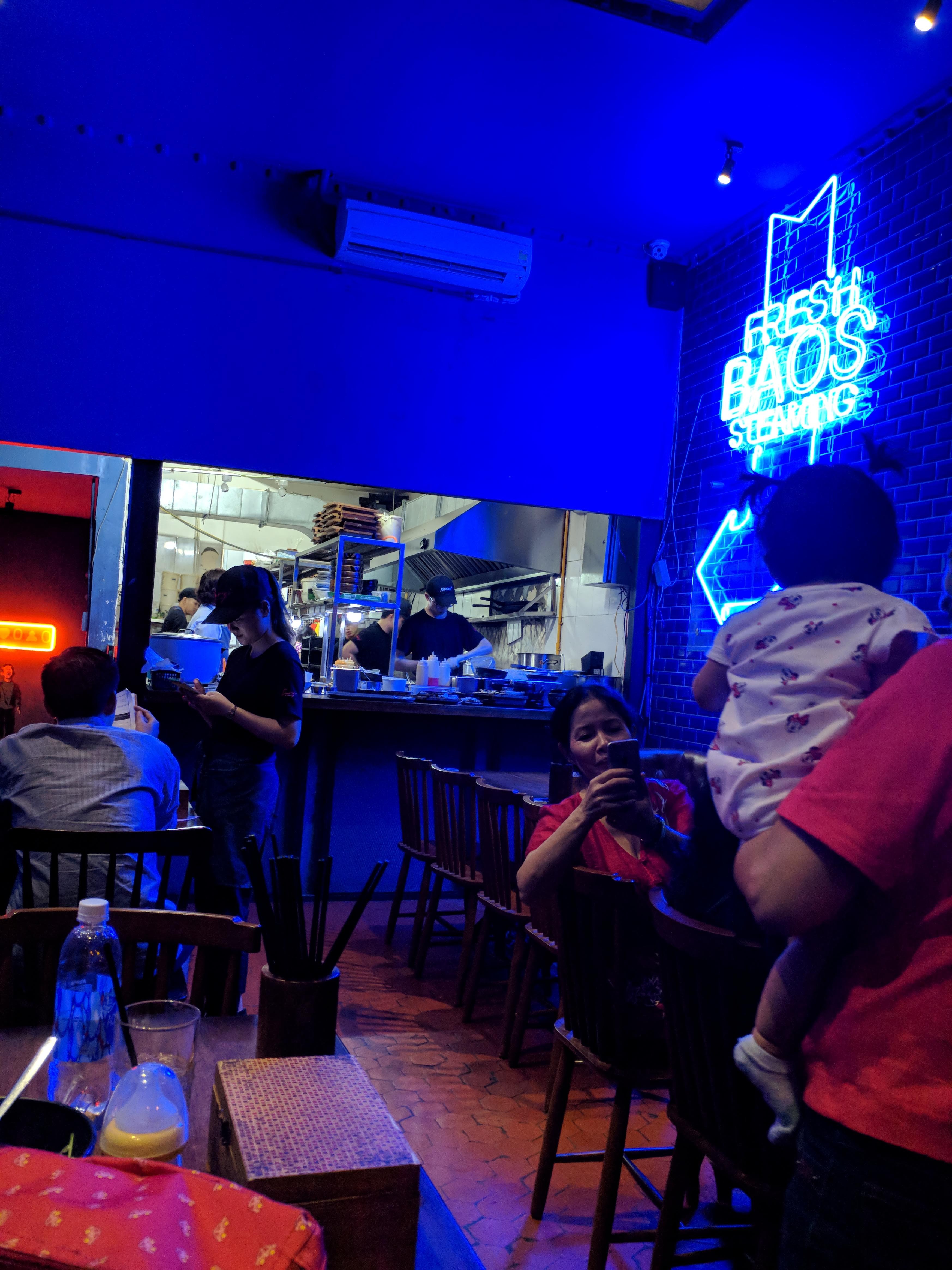 Neon light inside the room