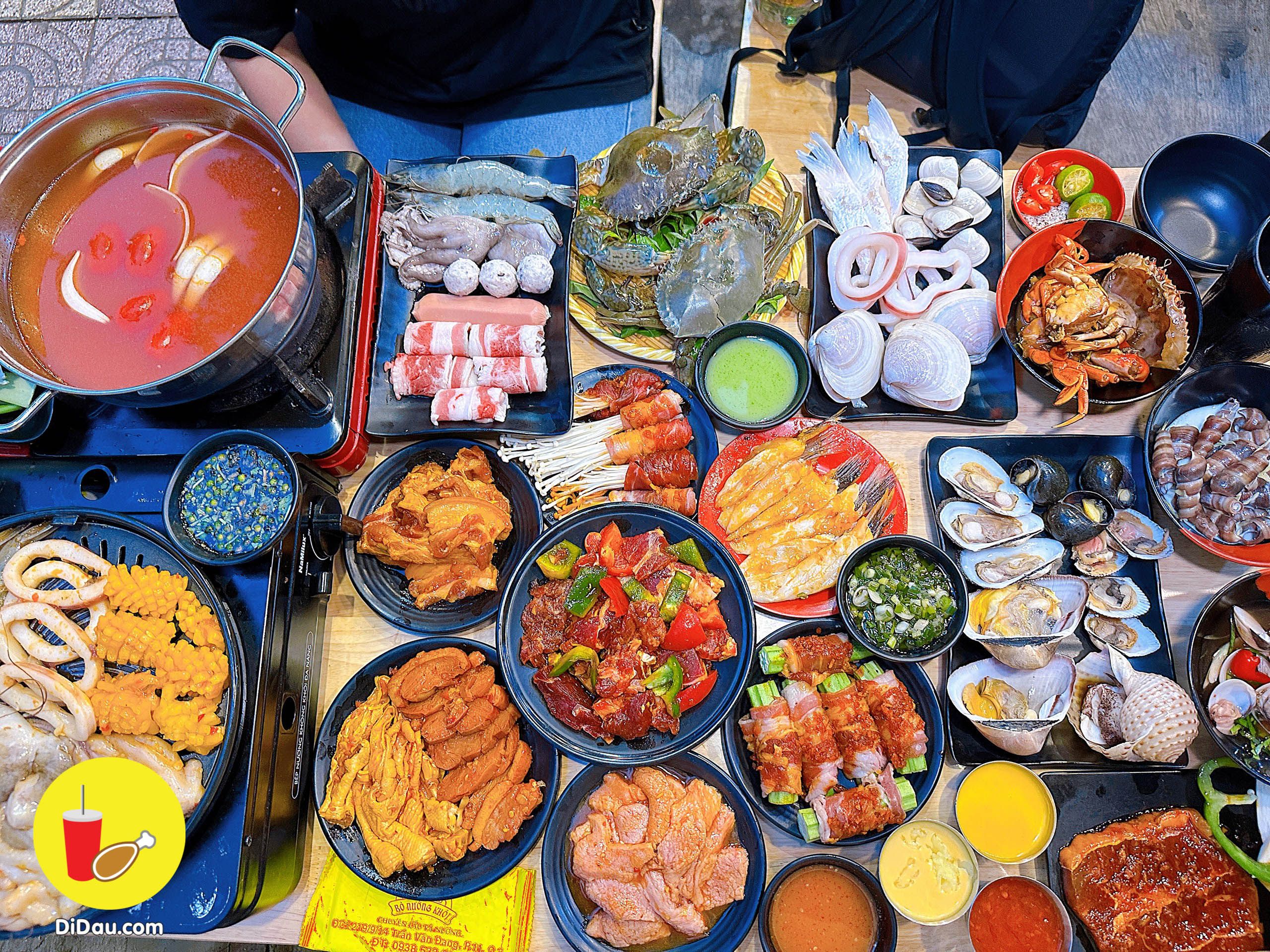 Bàn nướng + lẩu trọn bữa