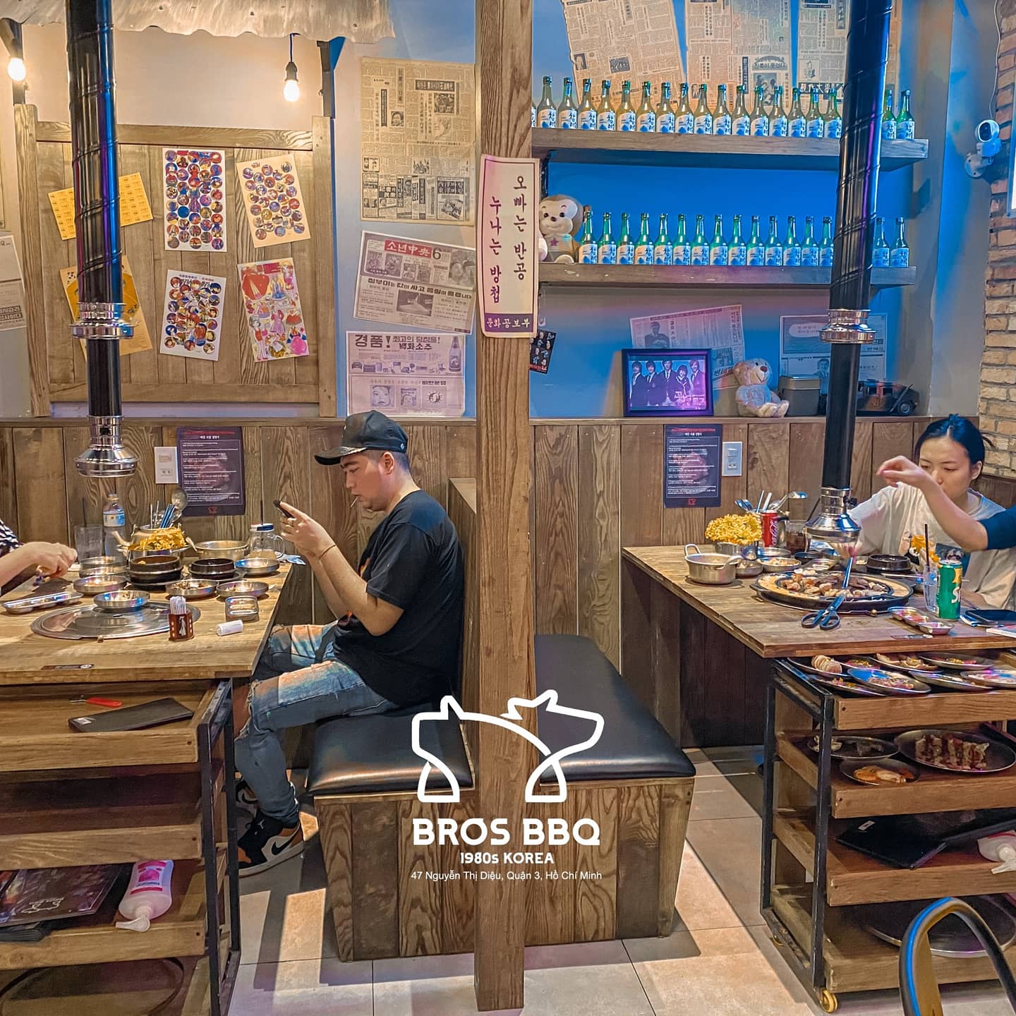 Bros BBQ storefront on Nguyen Thi Dieu street, District 3