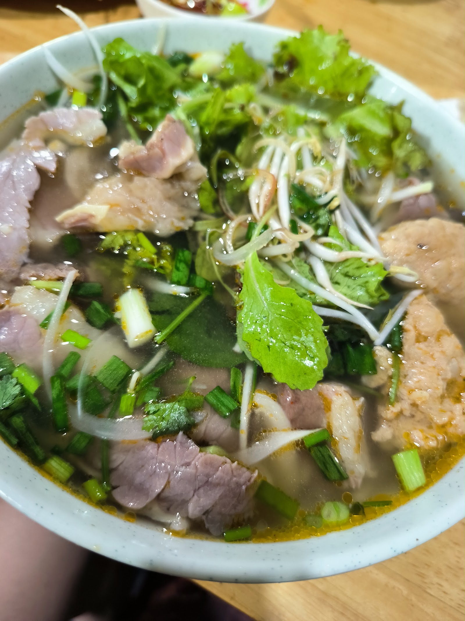 The loaded bun bo Hue bowl with beef and cha (pending the venue photo pass)