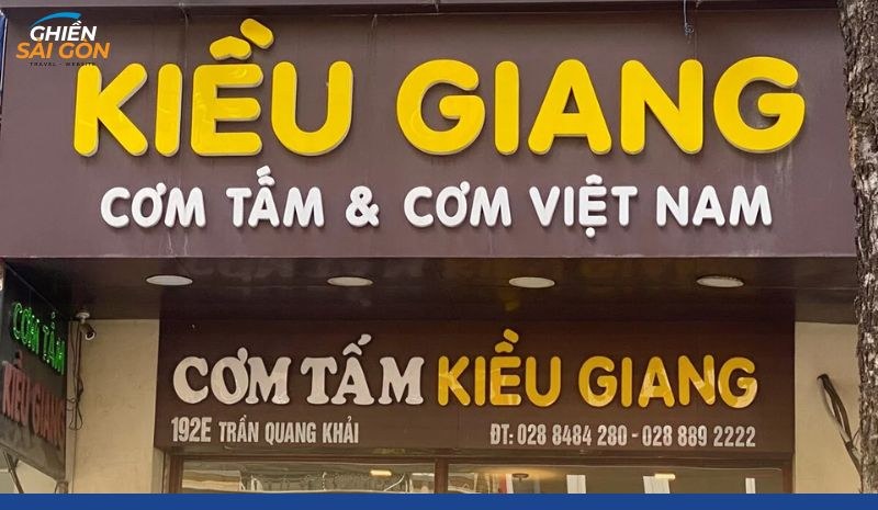 Biển hiệu Kiều Giang — 192E Trần Quang Khải