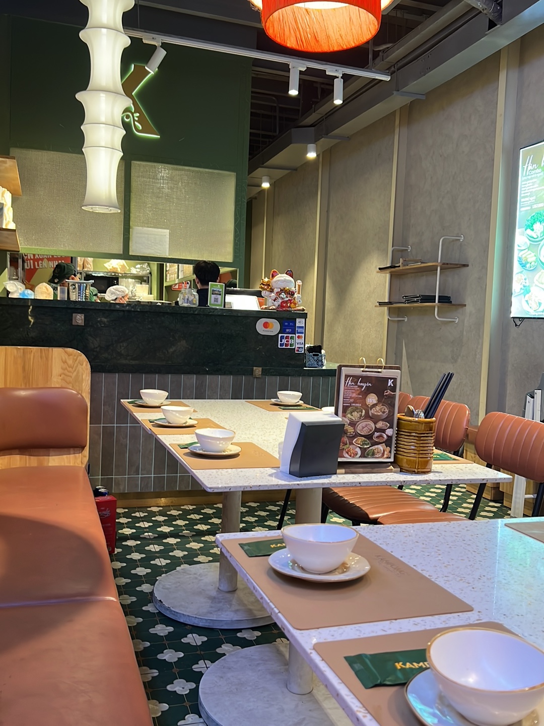 The Kampong counter and dining tables