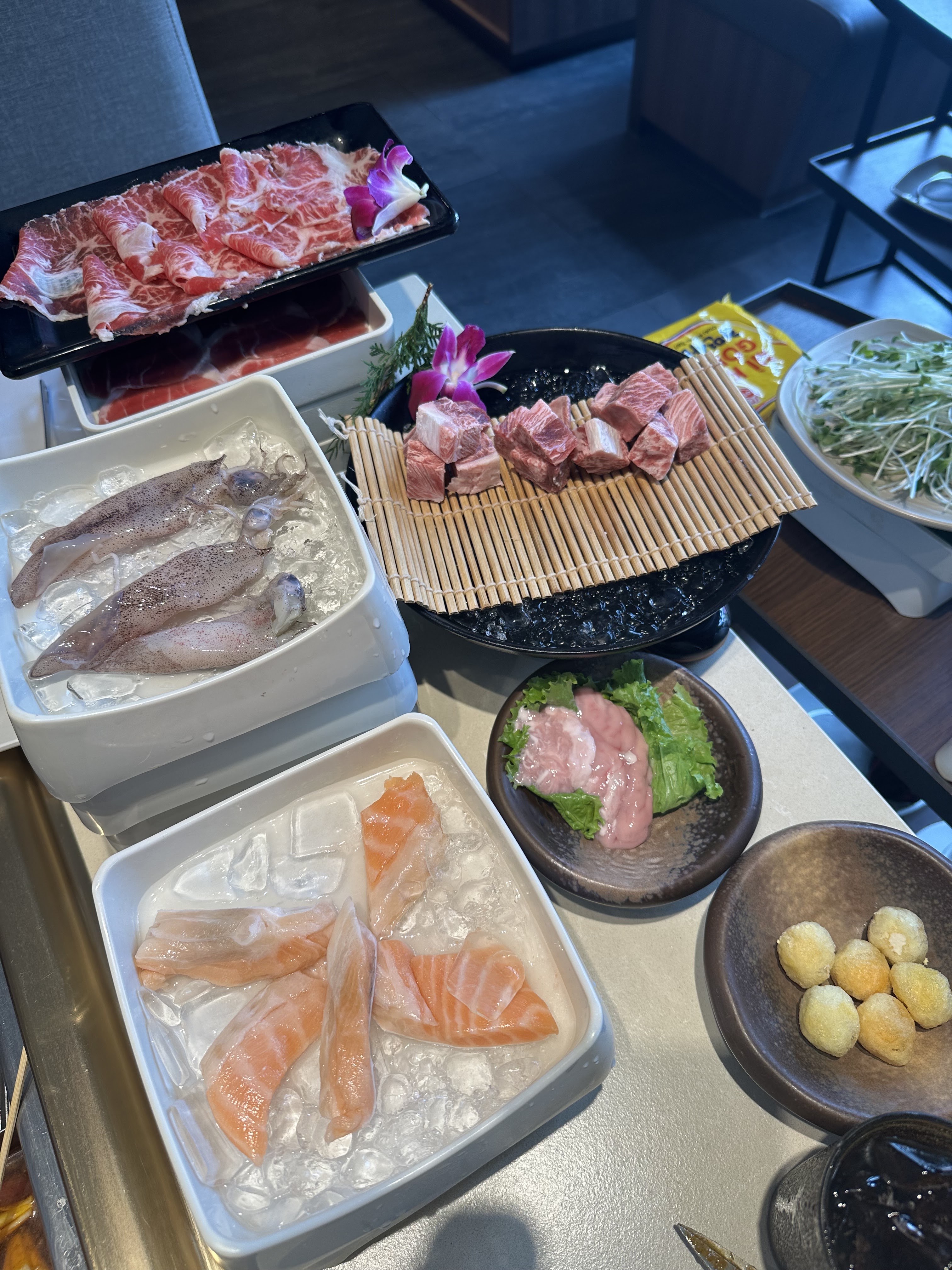 Seafood for hotpot