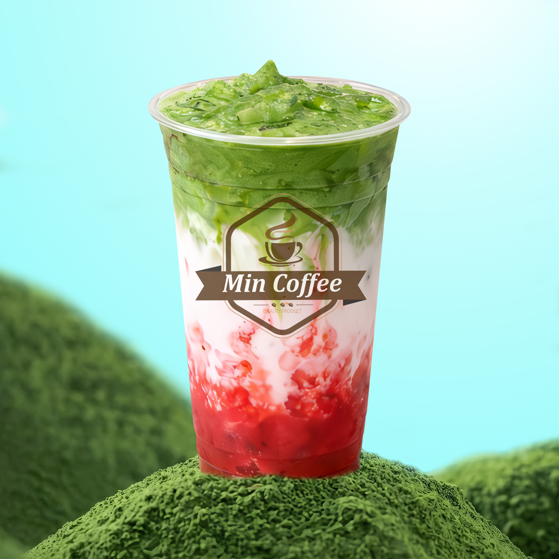Matcha dâu phân tầng