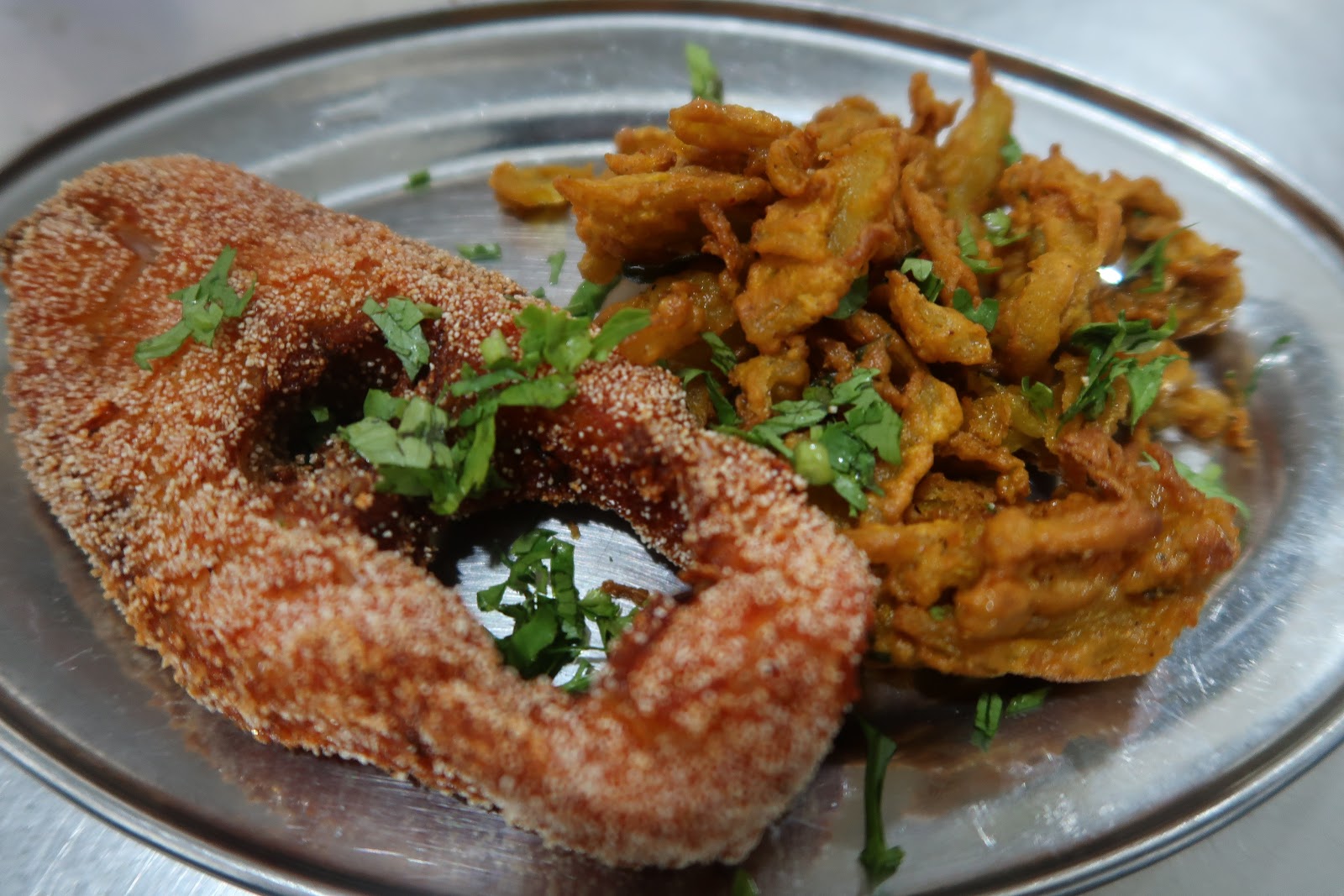 The restaurant's fish pakora