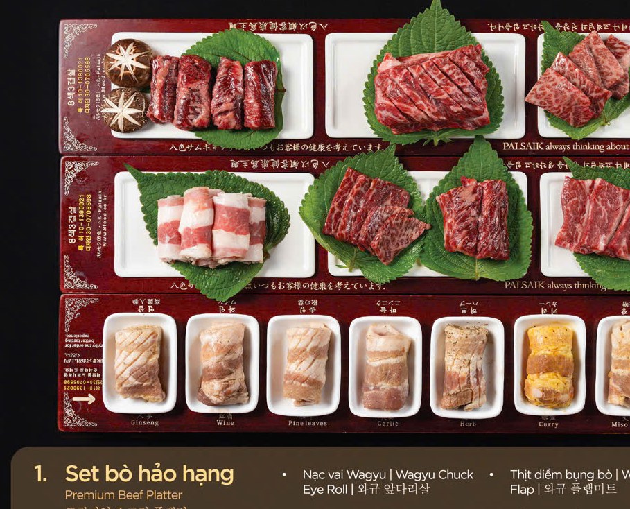 Palsaik Dong Du's famous 8-flavor pork tray