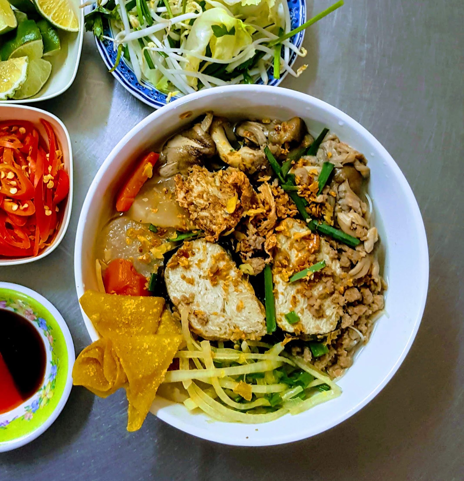 The mushroom-tofu veg pho bowl (pending the venue photo pass)