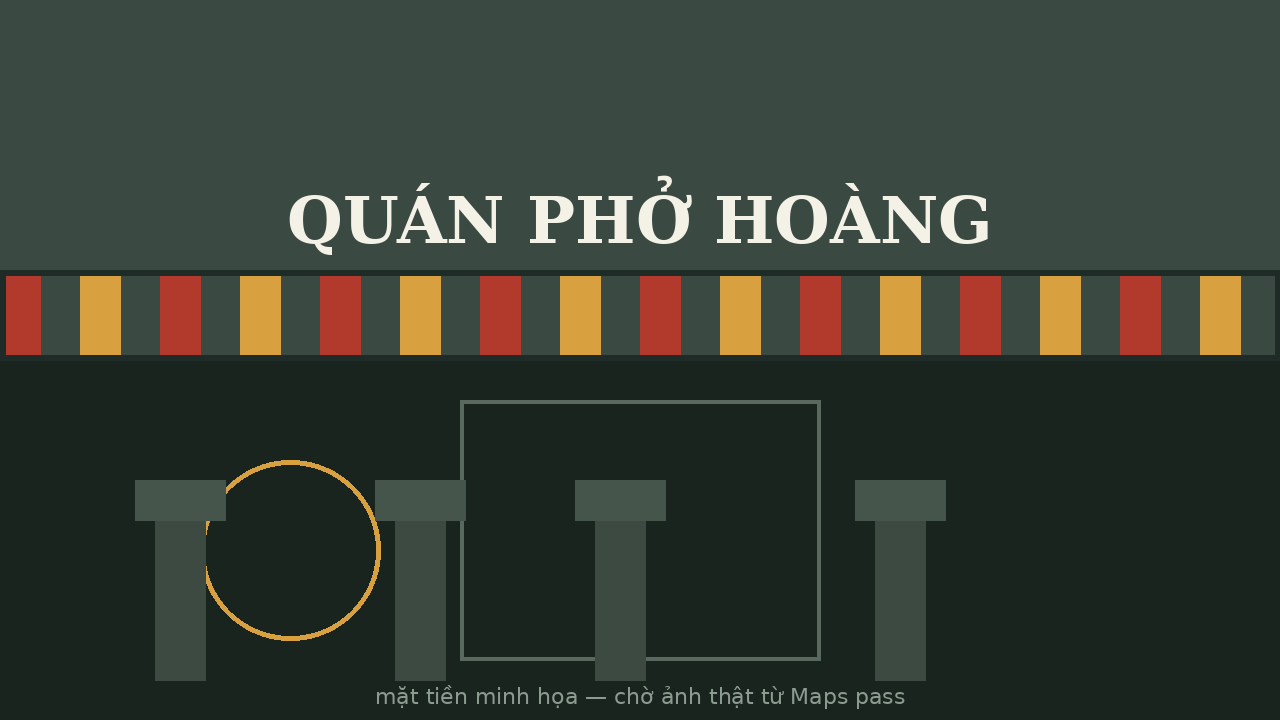 Illustrated storefront of Pho Ga Ha Noi – Hoang