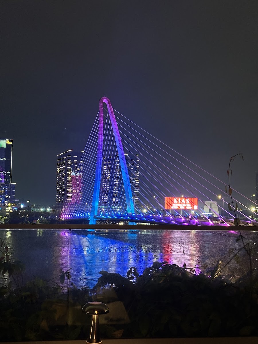 Ba Son Bridge at night, seen from the terrace